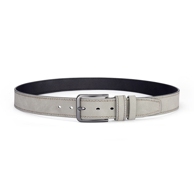Cintura business uomo in pelle scamosciata, fibbia ardiglione, un accessorio essenziale per uno stile professionale.