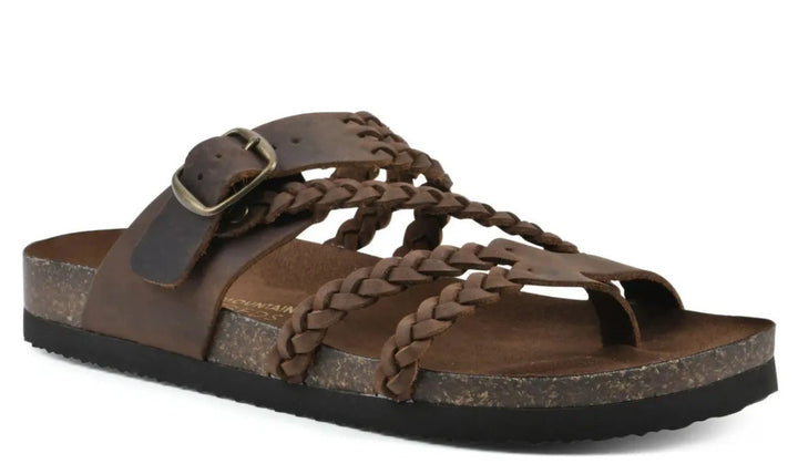 Sandali donna slip-on bassi per il massimo comfort estivo. Calzature casual con design intrecciato traforato.