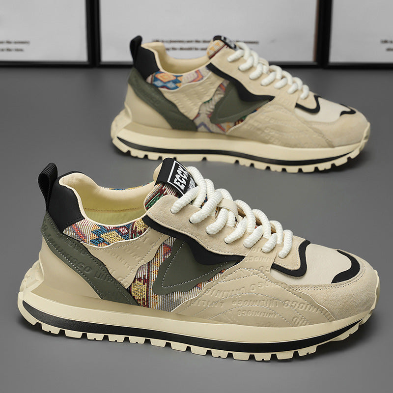 Sneakers uomo color block per comfort e stile, ideali per passeggio casual e look di tendenza con suola ammortizzata.