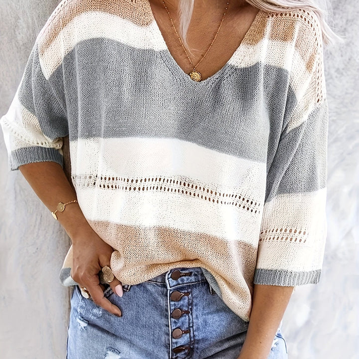 Maglia donna elegante e casual, look raffinato per ogni stagione, autunno e primavera.