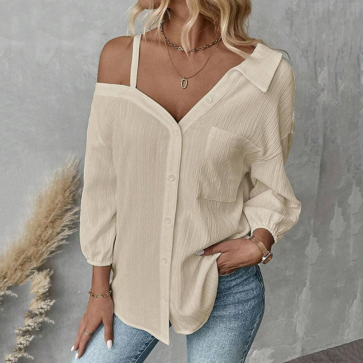 Look originale con top donna monospalla, perfetto per serate e eventi speciali.