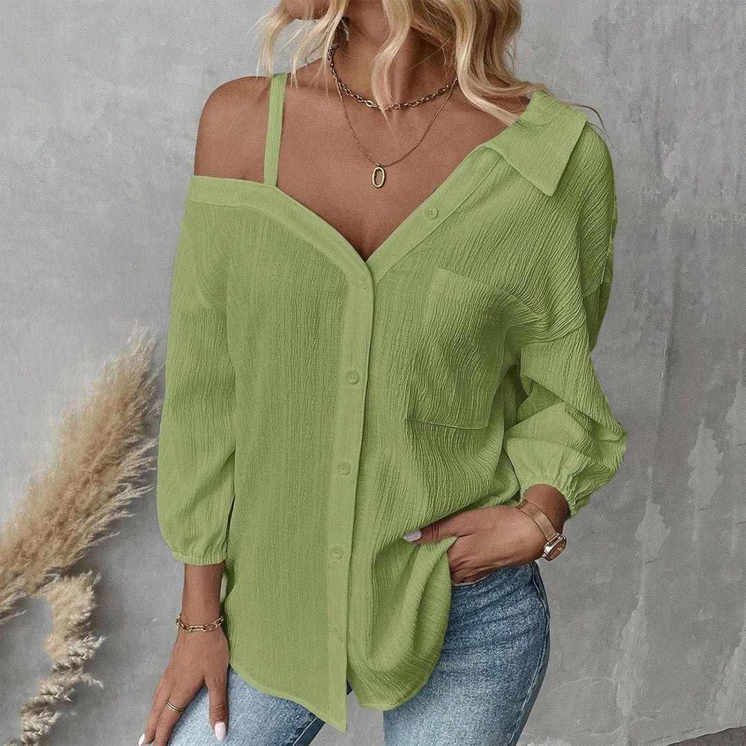Look da sera con top donna monospalla, per distinguerti con stile e raffinatezza.