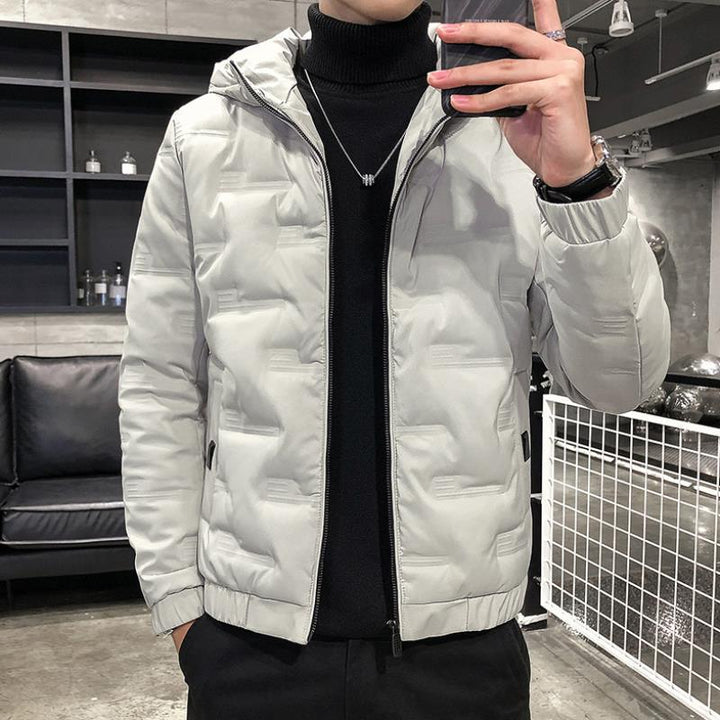Giacca da uomo resistente, bomber invernale imbottito spesso con zip. Calda e versatile per ogni outfit casual.