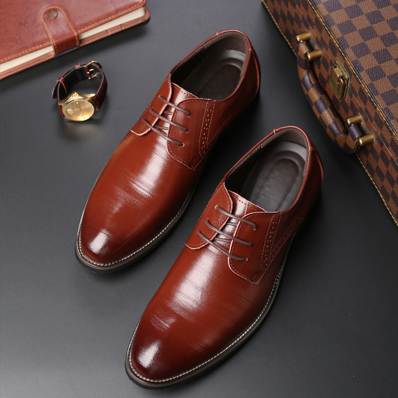 Oxfords uomo blu scuro in pelle, scarpe eleganti e confortevoli per taglie grandi, ideali per ufficio e cerimonia.