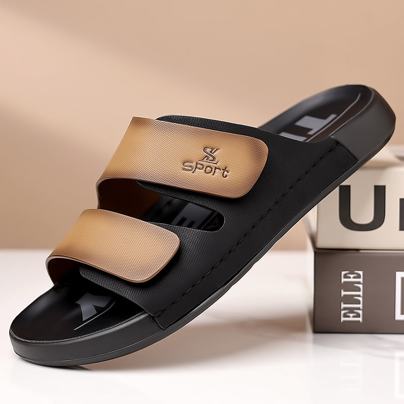 Sandali uomo casual con suola antiscivolo, ideali per spiaggia e viaggio.