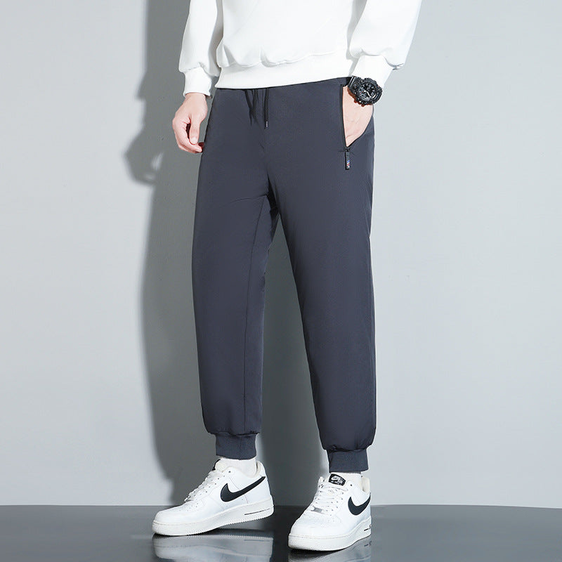 Pantaloni uomo caldi per l'inverno, stile streetwear moderno. Comfort e protezione antifreddo, vestibilità ampia.