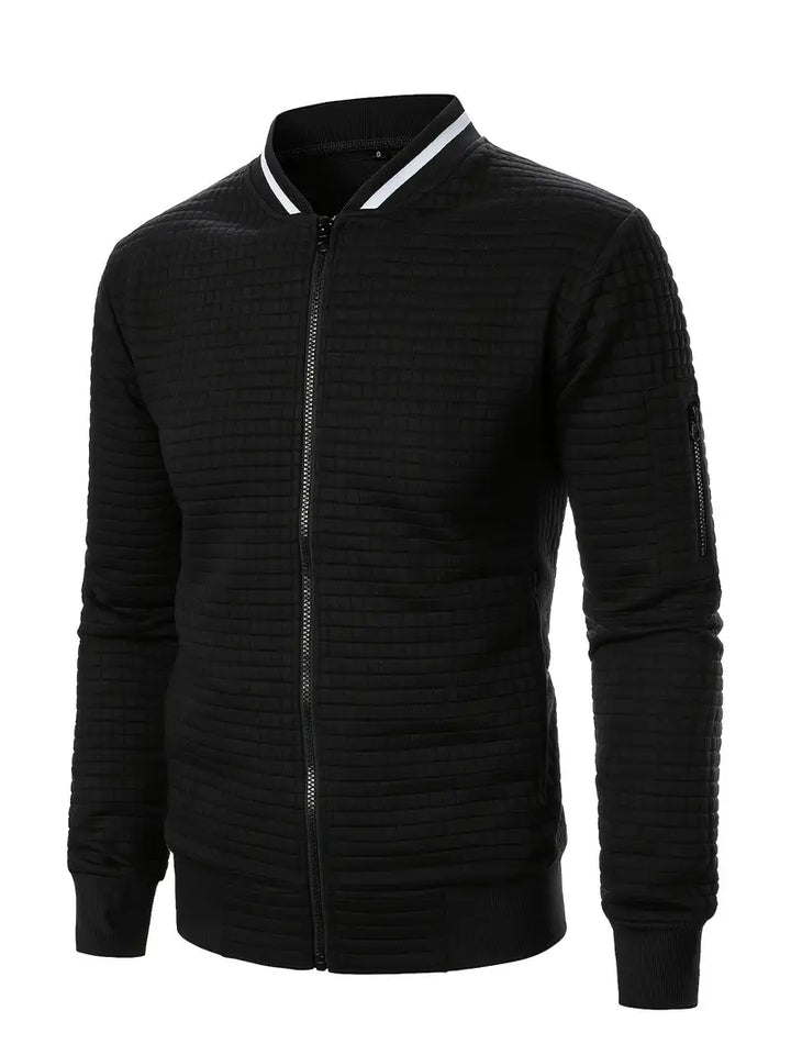Giacca uomo per primavera, casual, leggera e di moda con cerniera frontale.