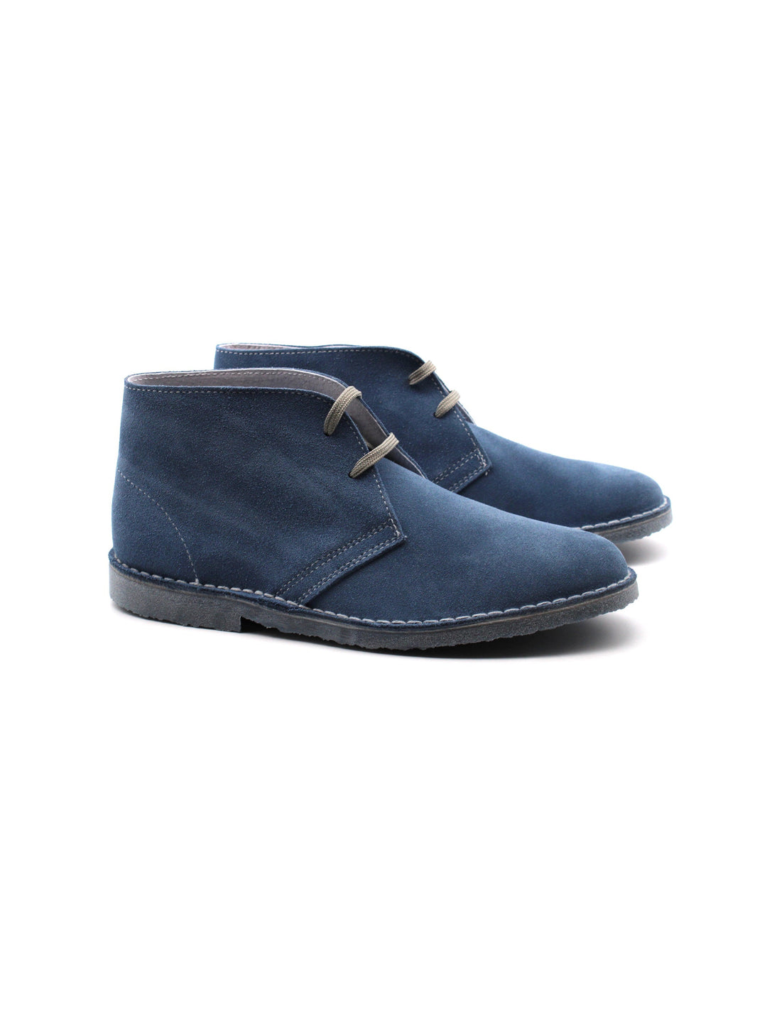 Polacchine uomo blu in pelle scamosciata con lacci, scarpe eleganti e casual per comfort e stile distinto.