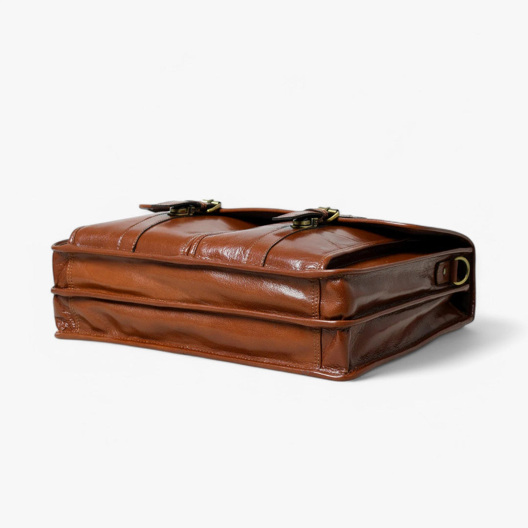 Borsa tracolla uomo marrone versatile, adatta per lavoro, università e organizzazione quotidiana.