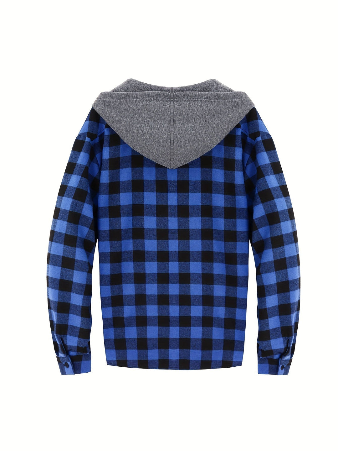 Giacca uomo con cappuccio e motivo a quadri, perfetta per uno stile casual chic.