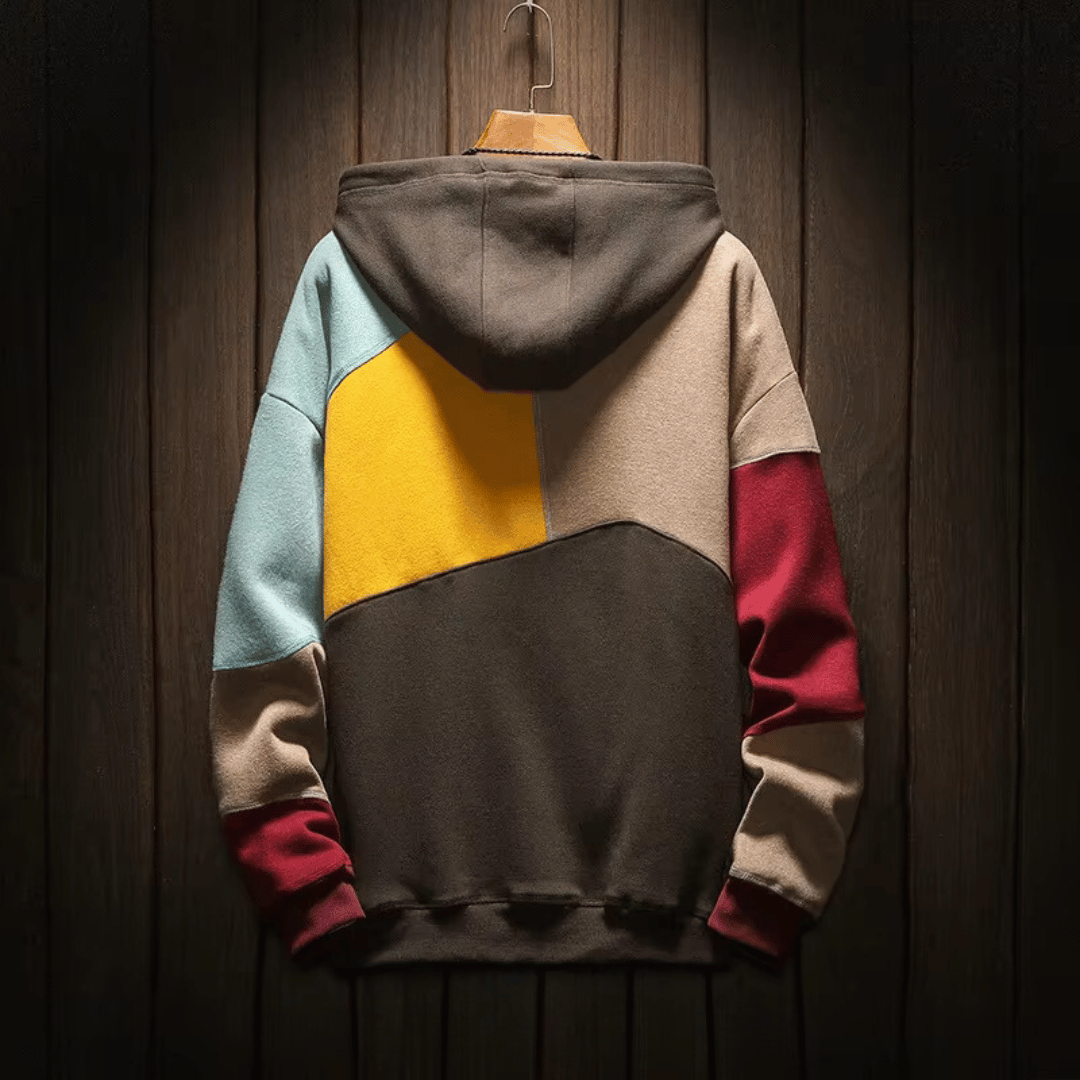 Felpa da uomo con cappuccio per tempo libero e sport, look moderno e confortevole, perfetta per l'autunno.