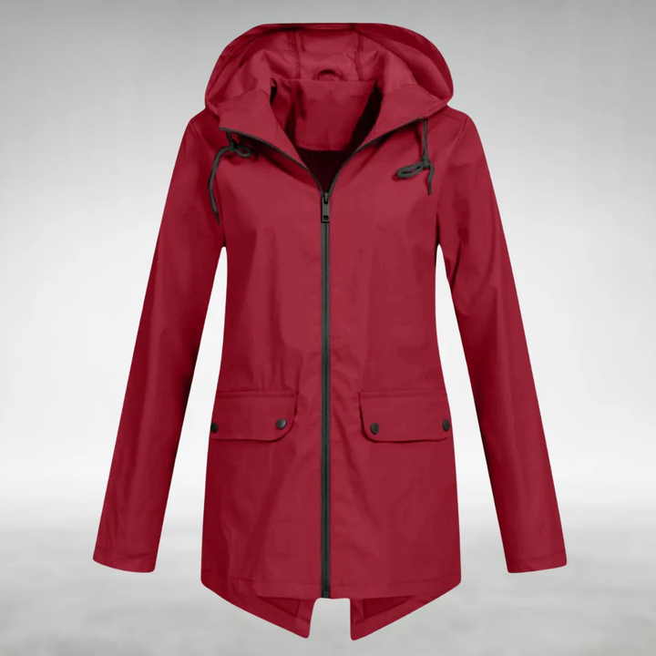 Giacca impermeabile da donna elegante per ogni stagione. Ideale per moda femminile e protezione antipioggia chic.