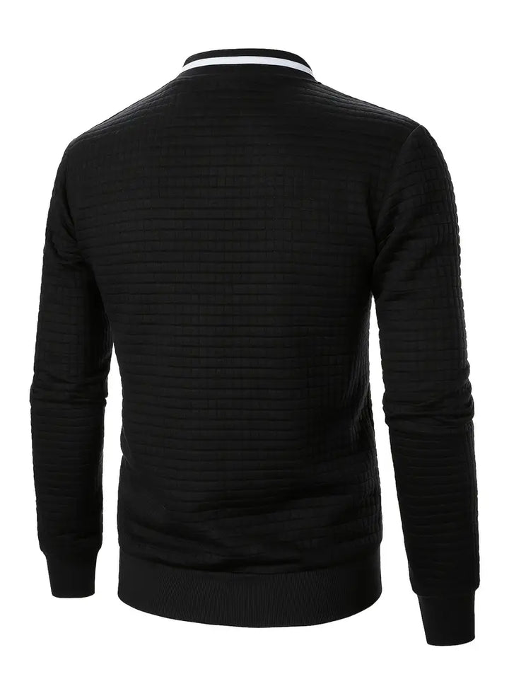 Giacca leggera uomo a cerniera, stile casual per un outfit elegante e pratico.