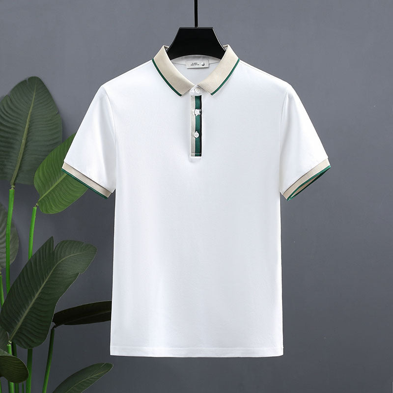 Polo uomo estiva a maniche corte con vestibilità ampia per comfort casual. Perfetta per la moda uomo.
