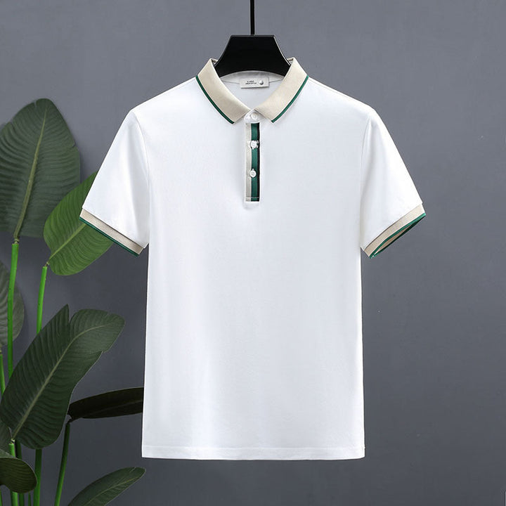 Polo uomo estiva a maniche corte con vestibilità ampia per comfort casual. Perfetta per la moda uomo.