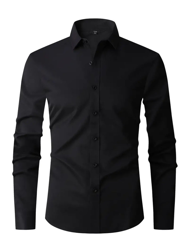 Camicia uomo a maniche lunghe, ideale per primavera, estate, autunno. Look semi-formale o casual. Abbigliamento uomo.