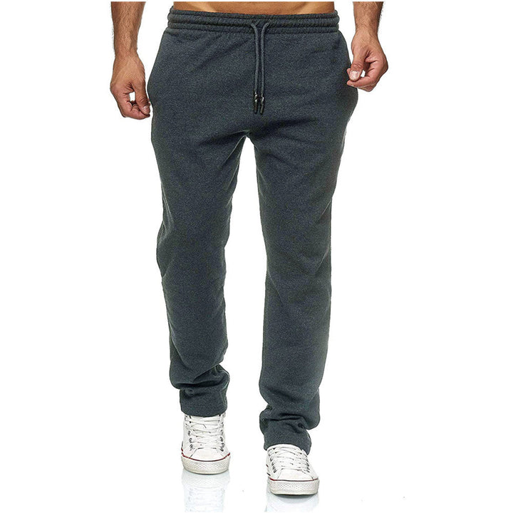 Pantaloni uomo streetwear a gamba dritta, ideali per comfort e stile flessibile autunno/inverno.