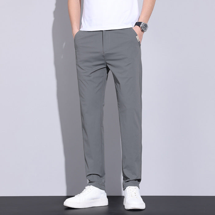 Pantaloni slim da uomo ad asciugatura rapida, ideali per comfort e stile nello streetwear quotidiano.