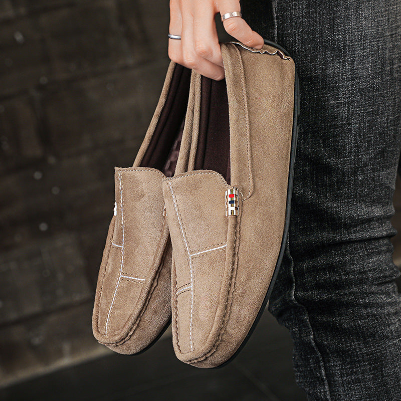 Scarpe senza lacci grigie da uomo, mocassini casual eleganti, perfetti per primavera ed estate, massimo comfort.