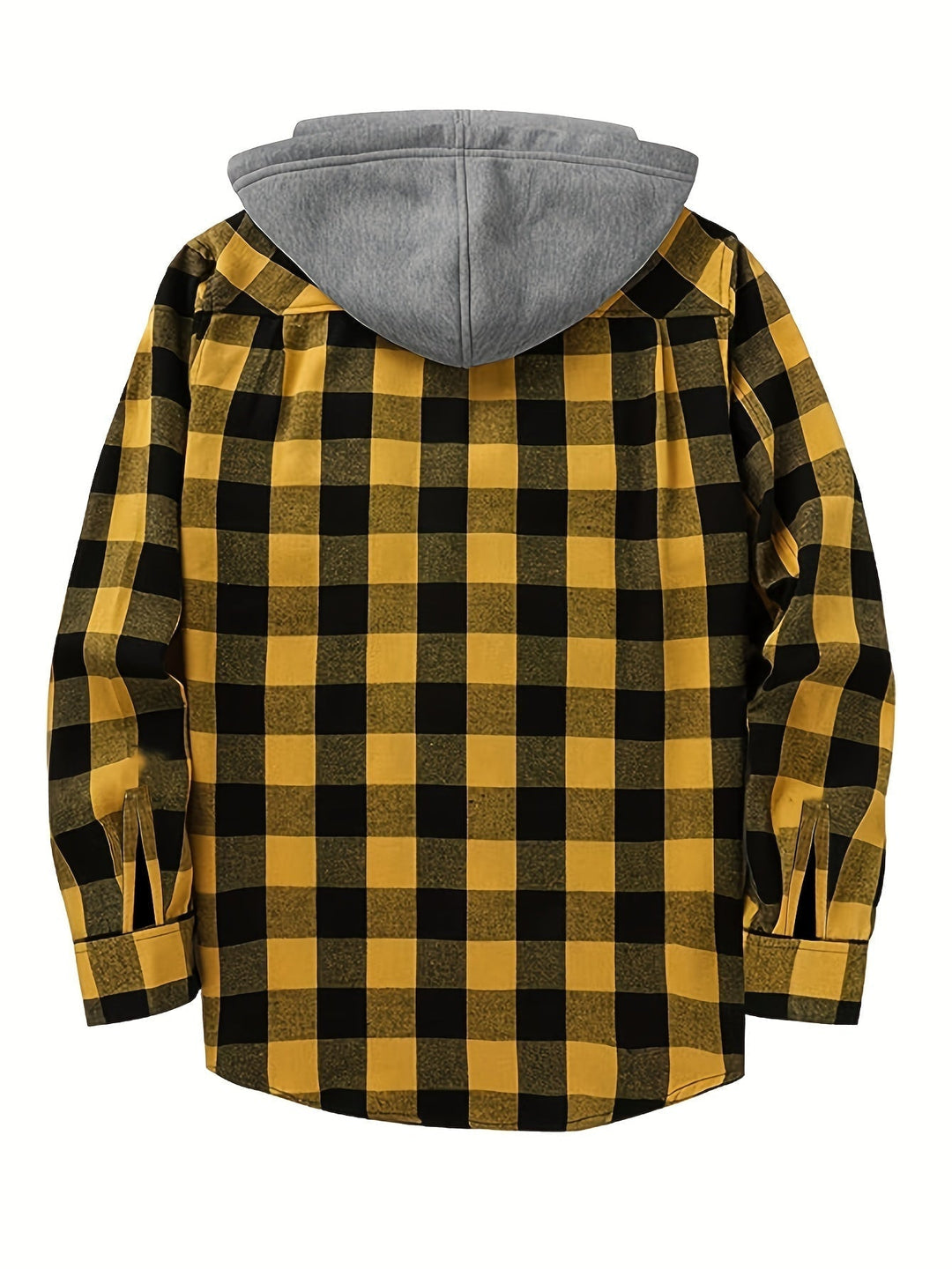 Moda maschile: giacca a quadri con cappuccio, design robusto e stile senza tempo.