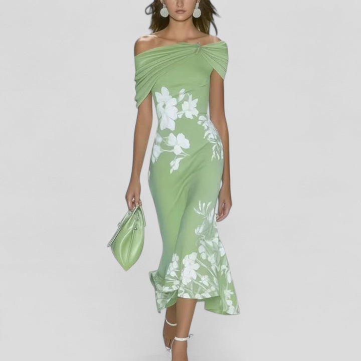 Abito midi donna versatile, elegante e perfetto per ogni occasione: da giorno, sera o cerimonia. Essenziale per la moda femminile.