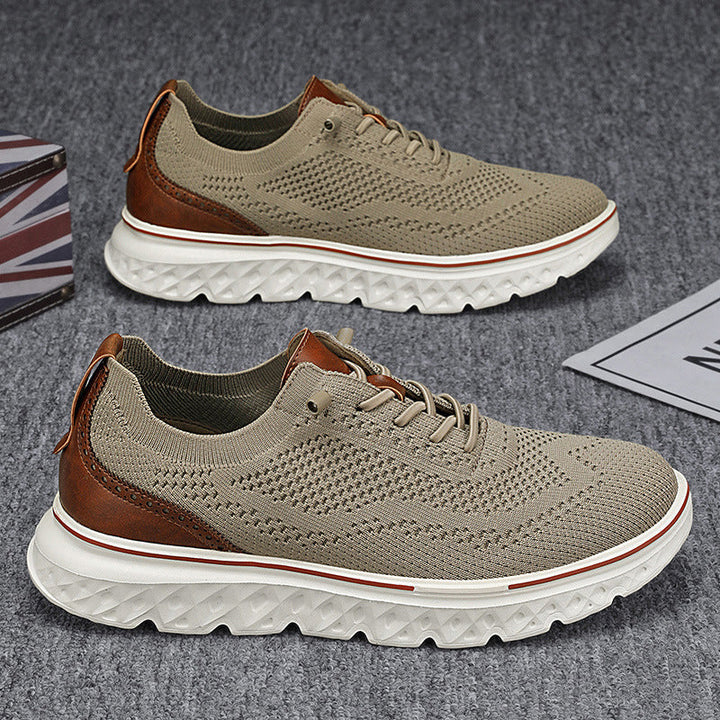 Dettaglio sneakers uomo basse con suola leggera e design minimalista per stile casual.