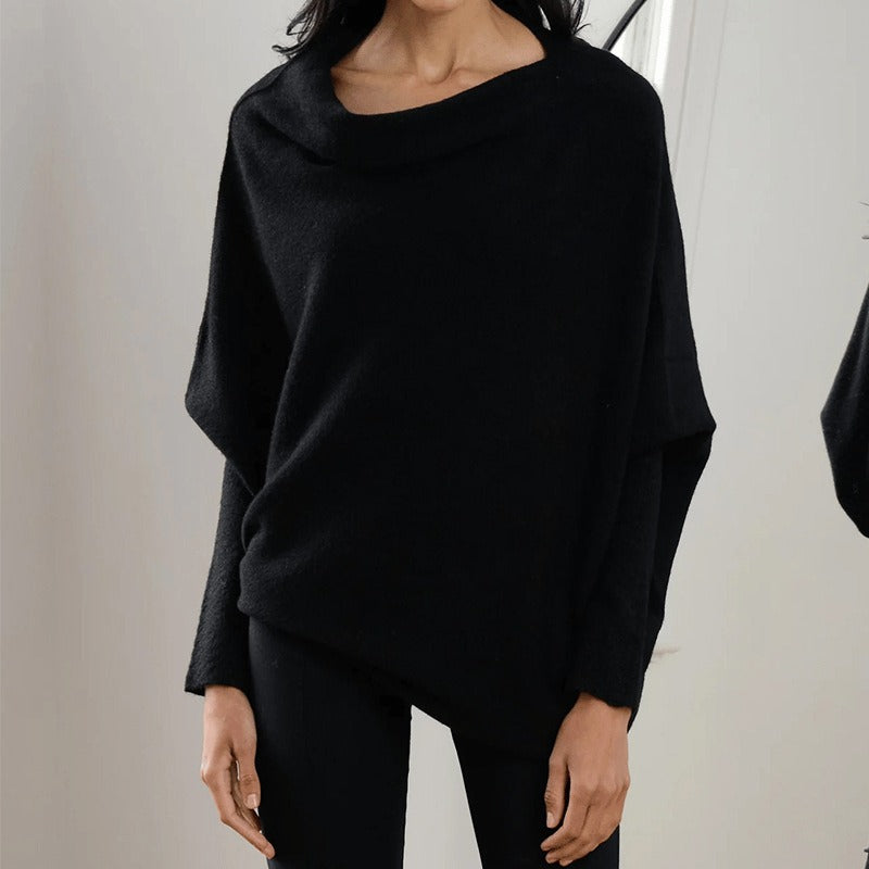 Maglione donna per autunno inverno, stile casual elegante con spalle scese. Perfetto per un look moderno e confortevole.