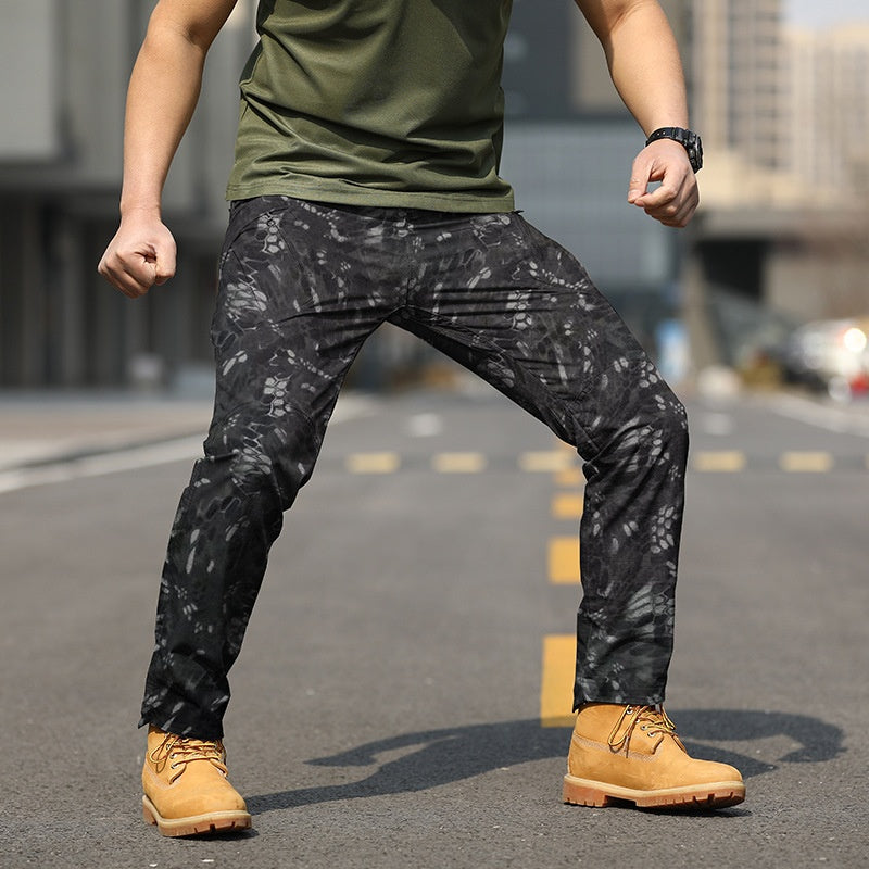 Pantaloni tattici multitasche da uomo, comfort e protezione per lavoro e sport. Impermeabili.