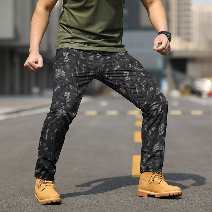 Pantaloni tattici multitasche da uomo, comfort e protezione per lavoro e sport. Impermeabili.
