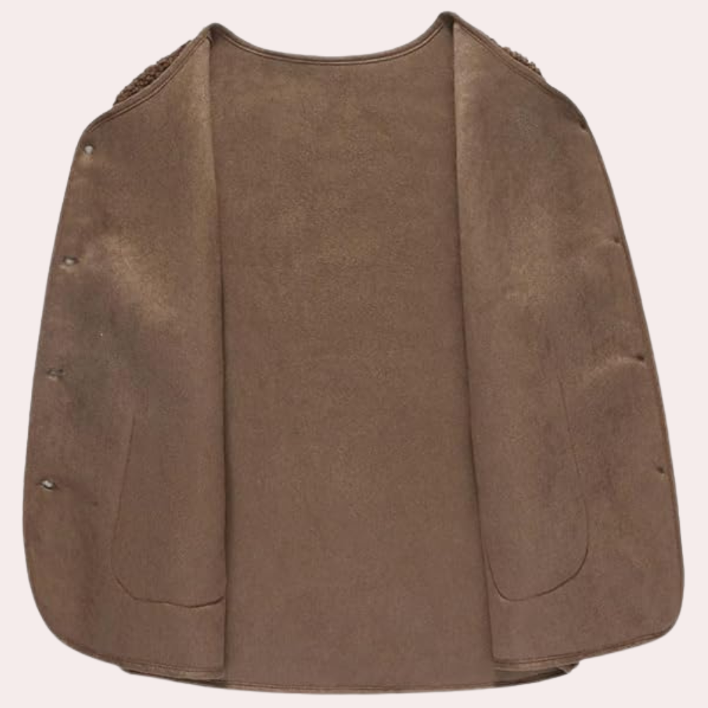 Gilet in sherpa con bottoni per donna, un capo trendy e confortevole per il tuo guardaroba invernale.