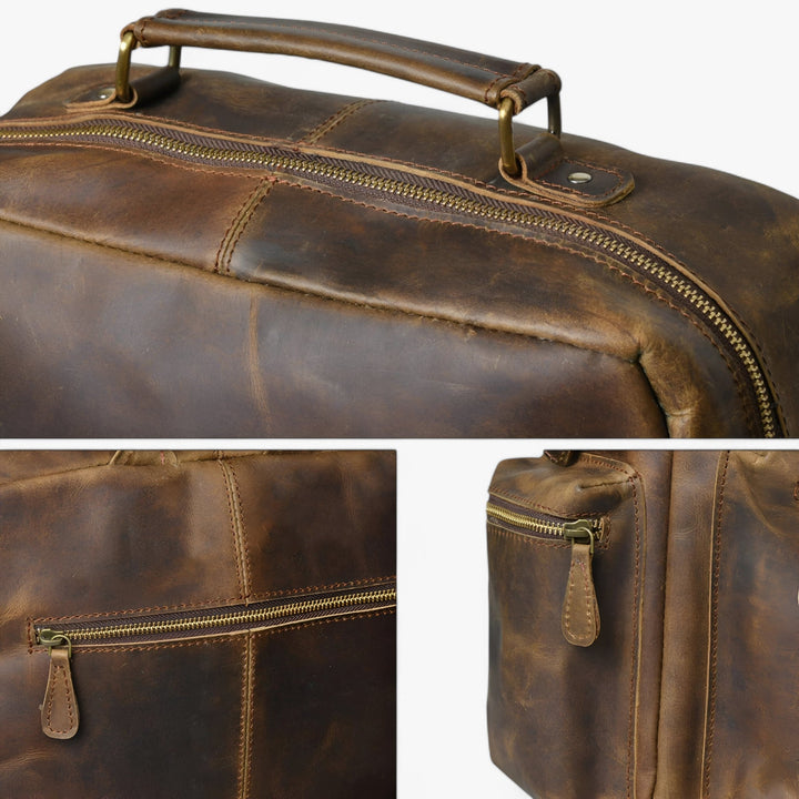 Zaino unisex marrone per l'ufficio, l'università o le gite fuori porta, un accessorio funzionale.