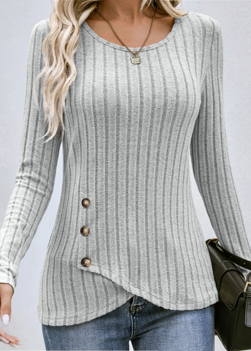 Elegante maglione uomo slim fit a collo rotondo, caldo pullover per l'inverno.
