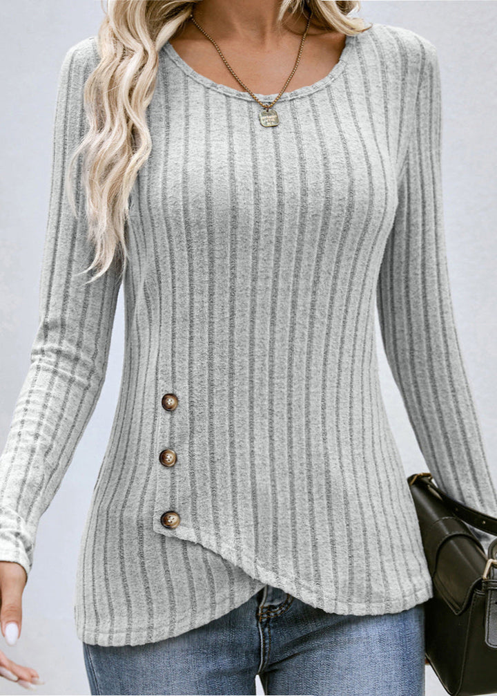 Elegante maglione uomo slim fit a collo rotondo, caldo pullover per l'inverno.