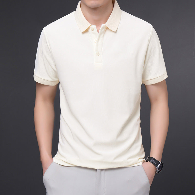 Camicia uomo slim fit manica corta, colletto a rever. Un capo versatile per l'abbigliamento estivo elegante-casual.