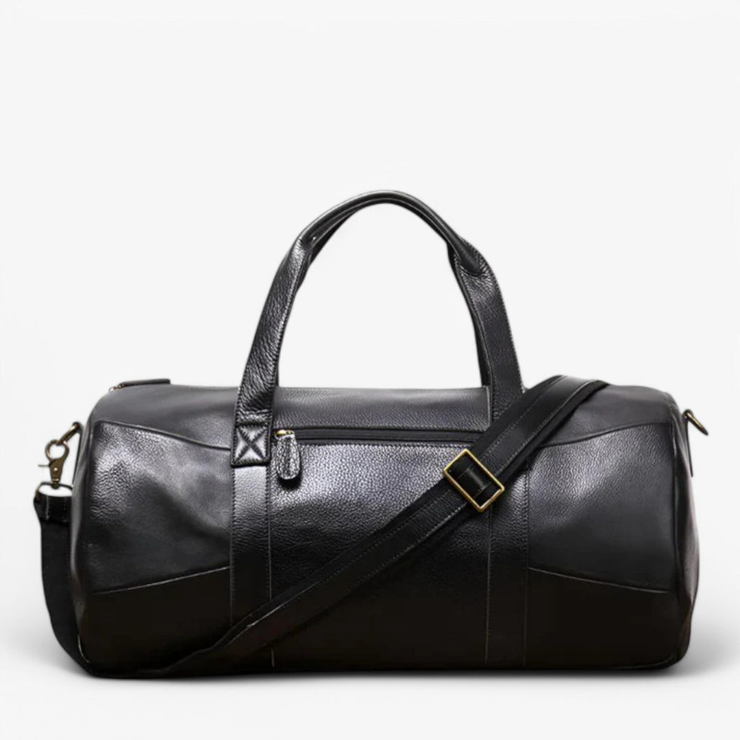Borsone da viaggio donna nero, elegante e capiente, ideale per weekend e come bagaglio.