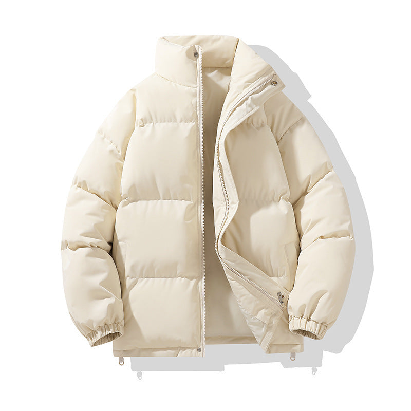 Giacca puffer donna spessa e calda, ideale per l'inverno freddo. Design oversize con colletto alto per massimo comfort.