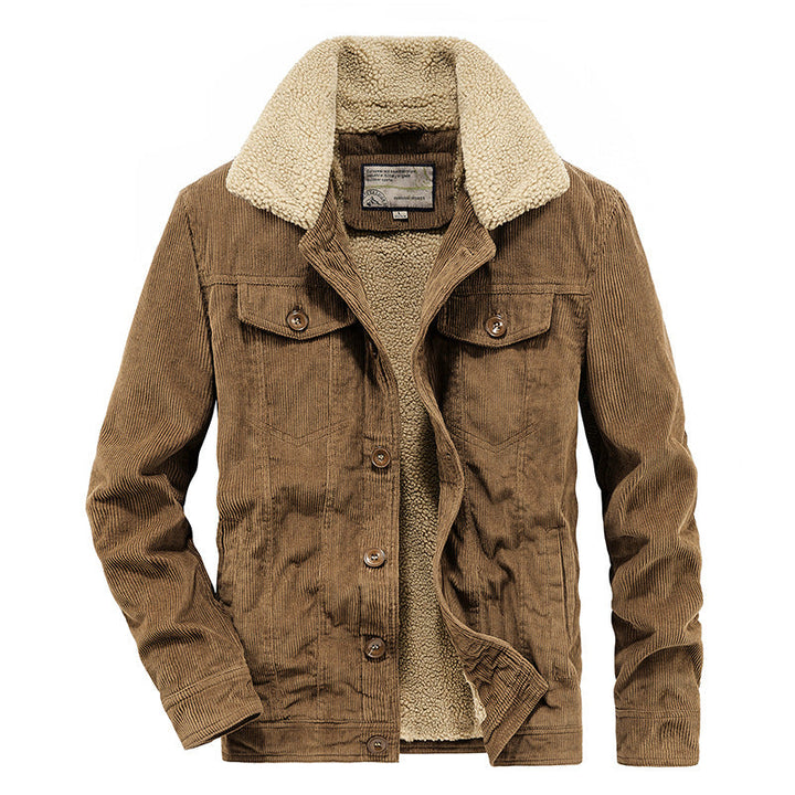Giacca uomo invernale casual-trucker, calda e confortevole, con tasche laterali, perfetta per il freddo e moda.