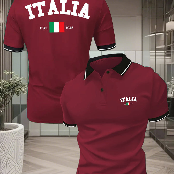 Polo uomo italiana, maniche corte, eleganza casual raffinata per ogni outfit estivo.