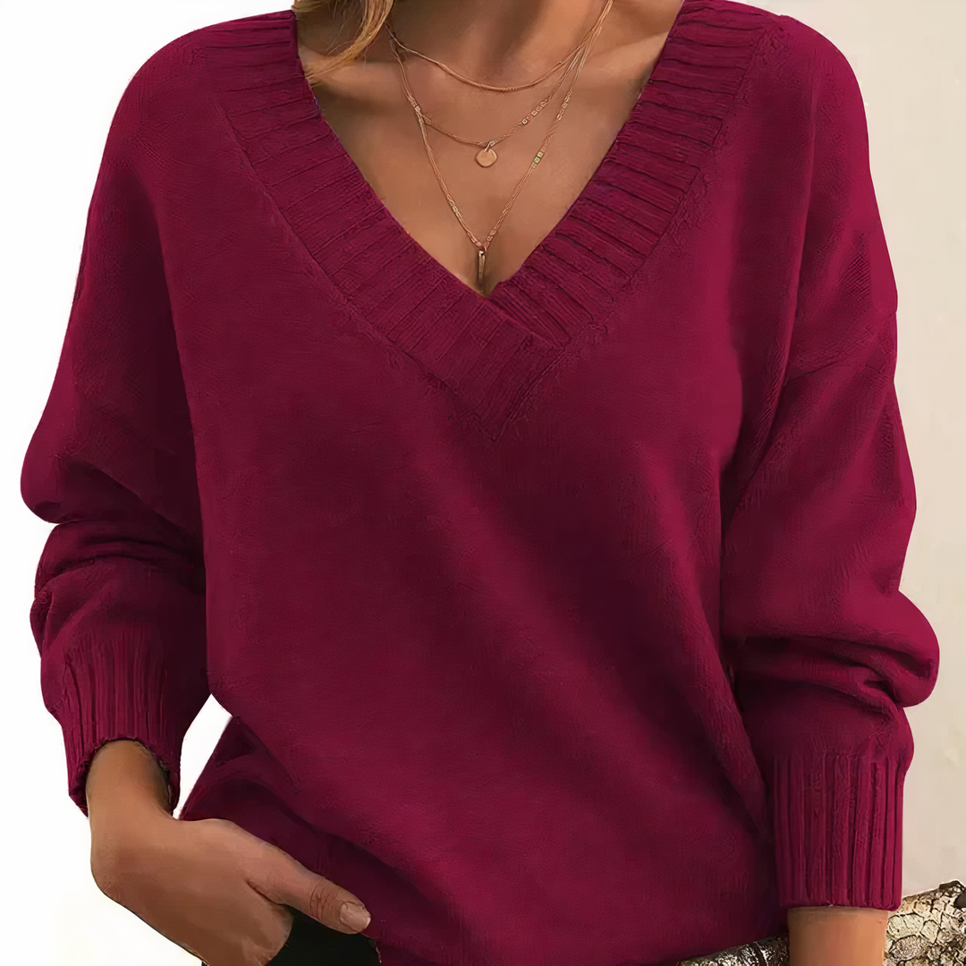 Elegante maglione autunnale da donna, perfetto per comfort e versatilità nel tuo guardaroba di stagione.