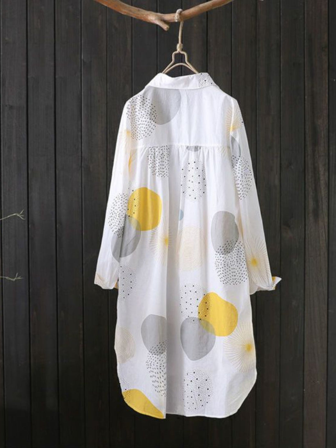 Vestito donna estivo oversize con fantasie geometriche, vestibilità fluida, ottimo per la primavera estate.
