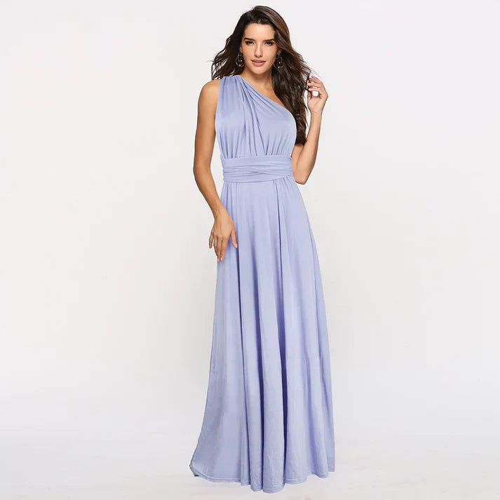 Abito donna convertibile elegante, vestito maxi ideale per un look sofisticato da sera.