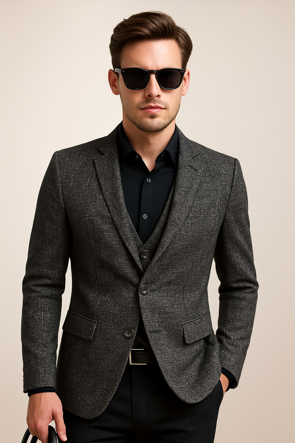 Blazer uomo slim fit, taglio sartoriale per look eleganti e casual, vestibilità moderna.