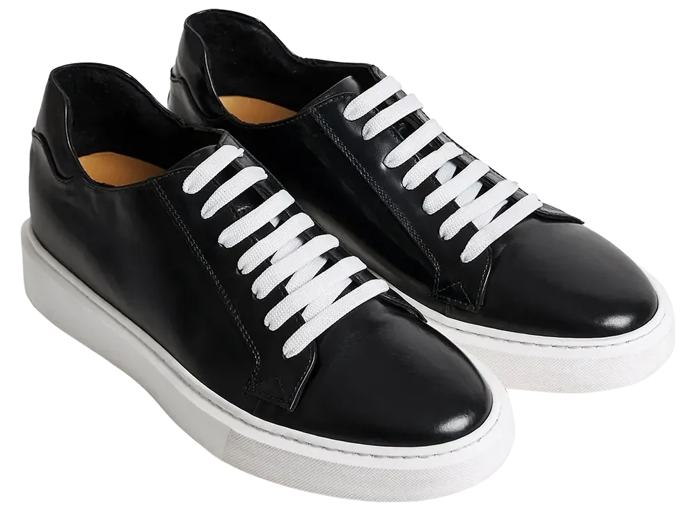 Sneakers nere rialzate da uomo 6 cm, per aumentare la statura con stile casual ed elegante.