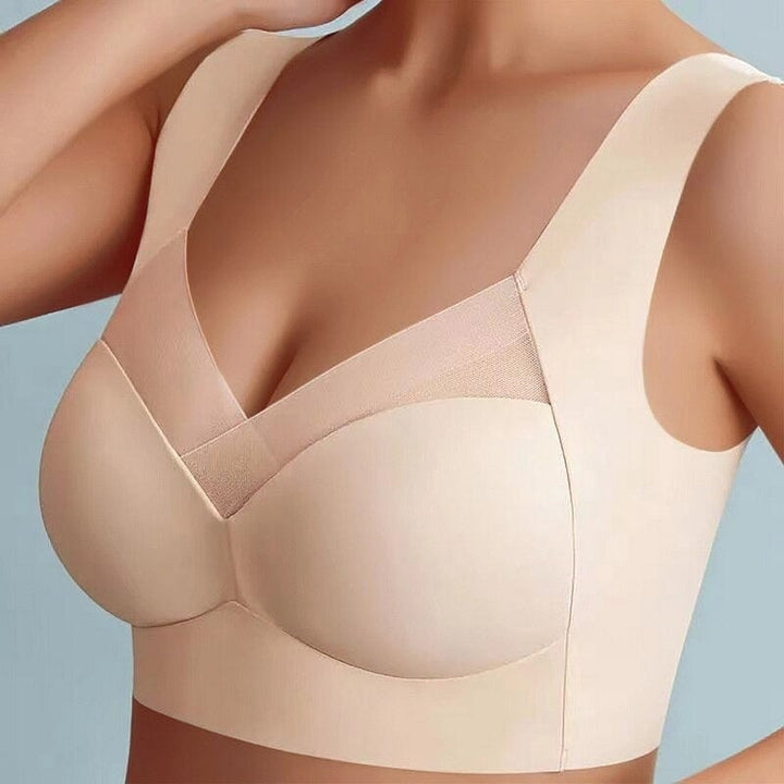 Lingerie donna: reggiseno push-up senza cuciture, perfetto per comfort e sostegno quotidiano.