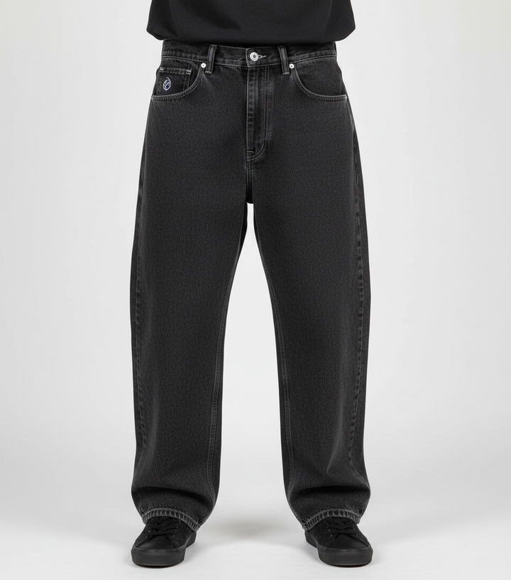 Jeans baggy da uomo comodi, ideali per un look streetwear rilassato e alla moda.