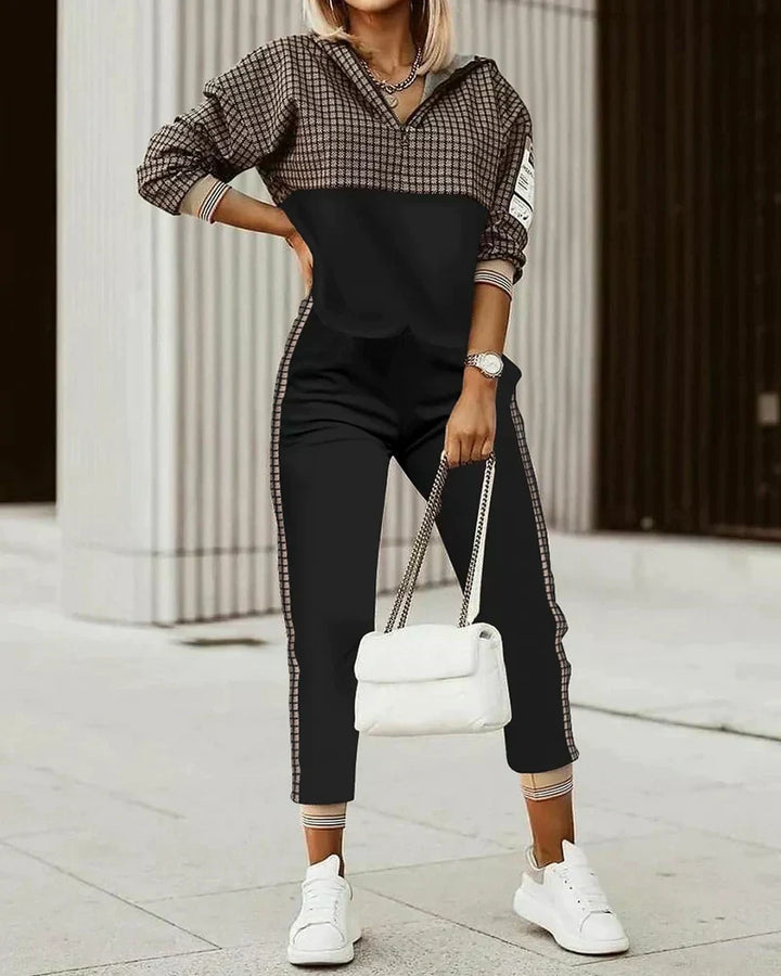 Set casual donna, completo due pezzi per uno stile quotidiano comodo e alla moda. Ideale per ogni giorno.