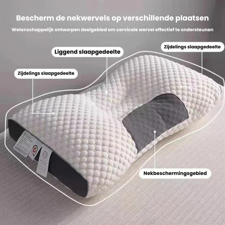 Cuscino ergonomico ortopedico con massaggio, per un supporto ottimale e un comfort duraturo.