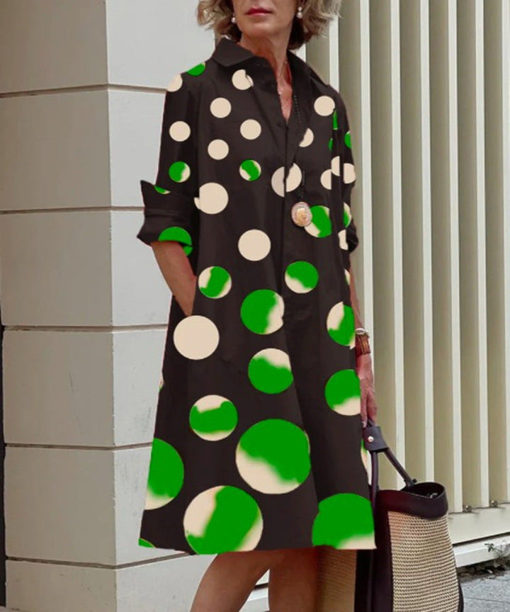Vestito in cotone midi da donna, traspirante, comfort estivo. Abito casual, ideale per primavera.