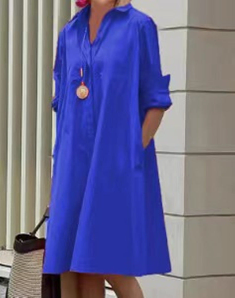 Abito midi donna dal taglio fluido, ideale per comfort e stile estivo. Vestito casual.