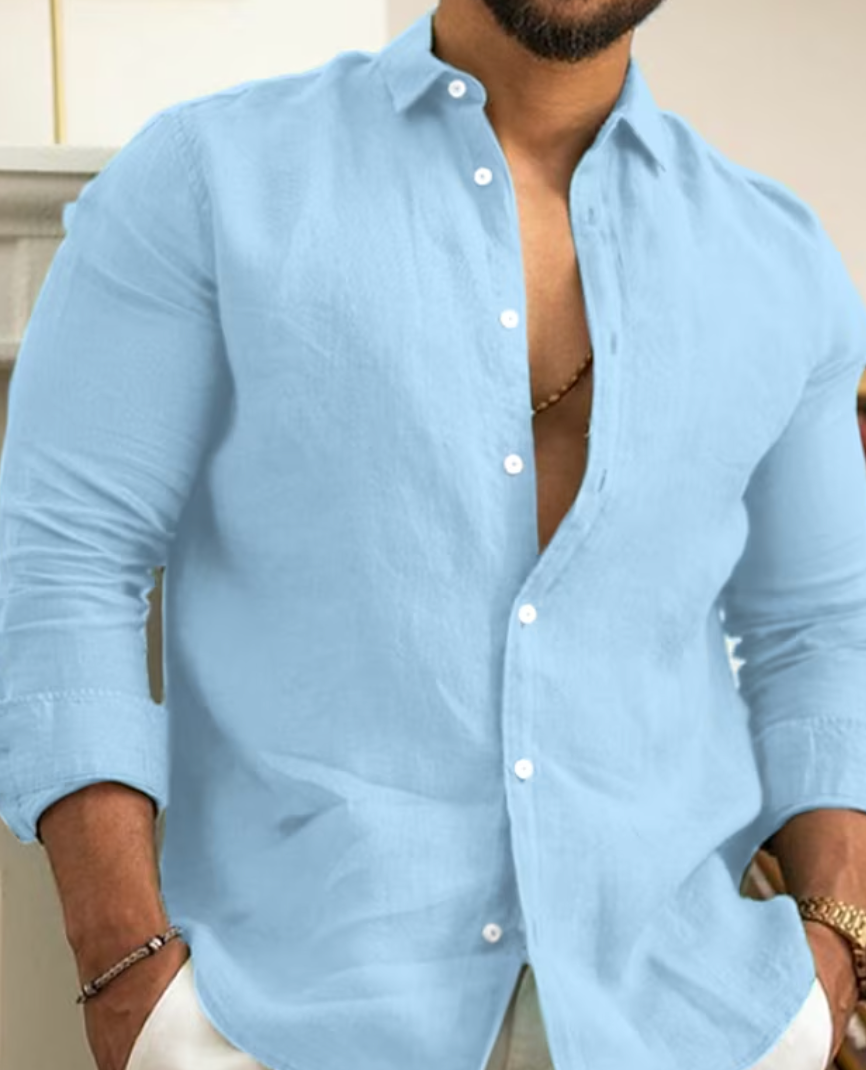 Camicia leggera da uomo per primavera/estate. Stile casual ed elegante, massimo comfort per ogni outfit.